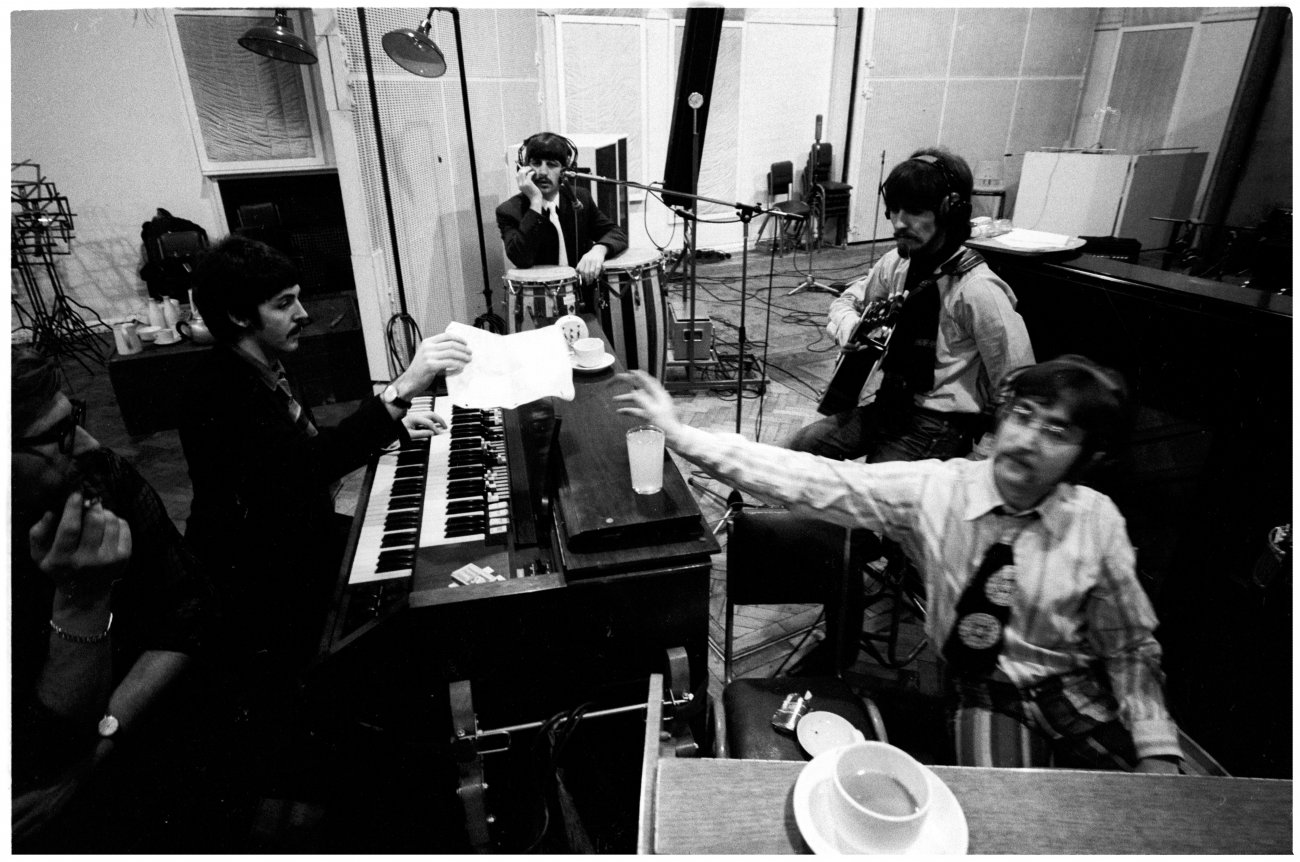 The Beatles recording Sgt Pepper