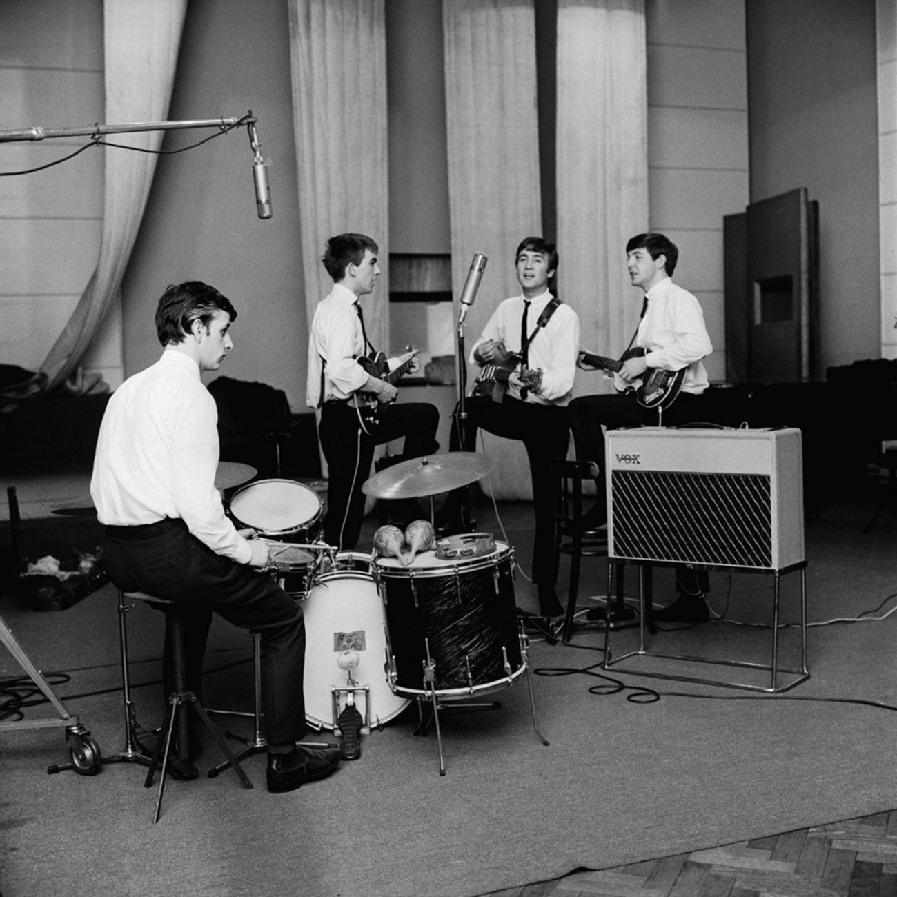 The Beatles recording Please Please Me