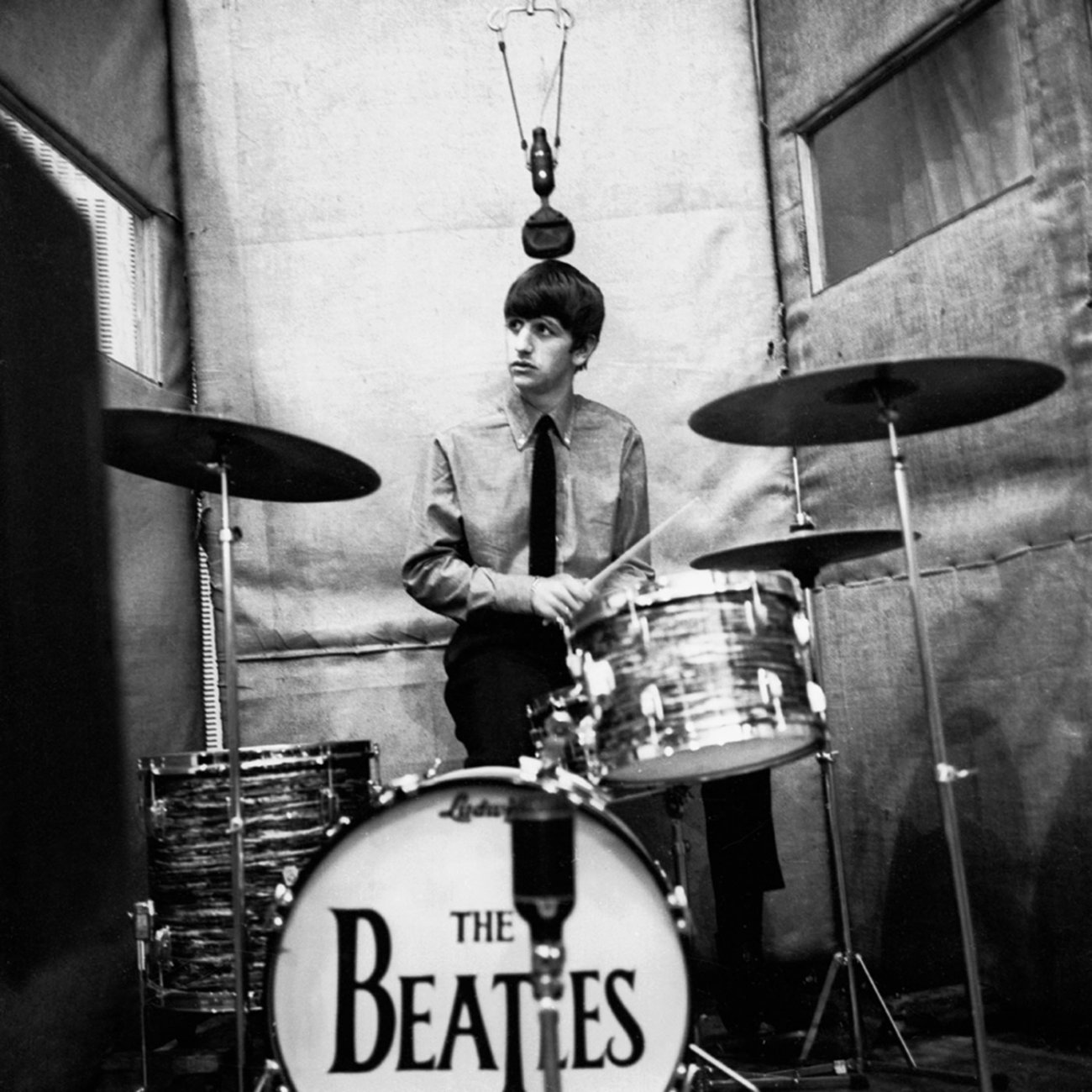 Ringo recording With The Beatles