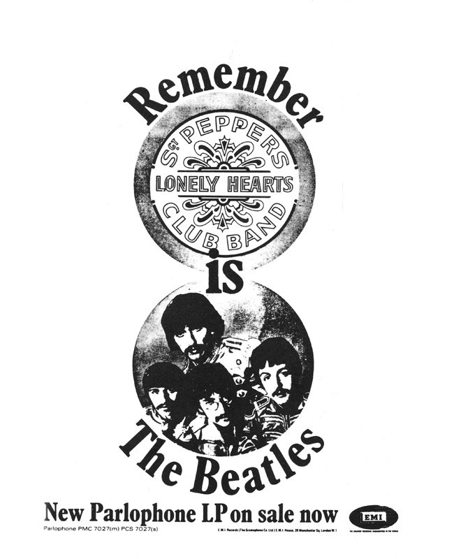trade ad for sgt pepper