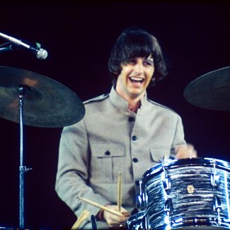 Ringo playing at Shea Stadium