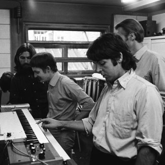 Paul and George Recording Abbey Road