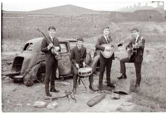 The Beatles first professional photo session