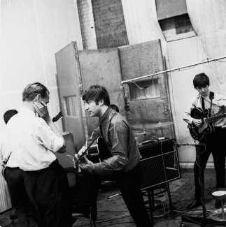 John and George, Whilst Recording With The Beatles