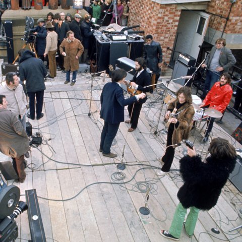 The rooftop concert in Let It Be