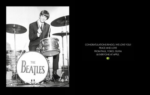 Congratulations to Ringo on his induction at the Rock and Roll Hall of Fame!