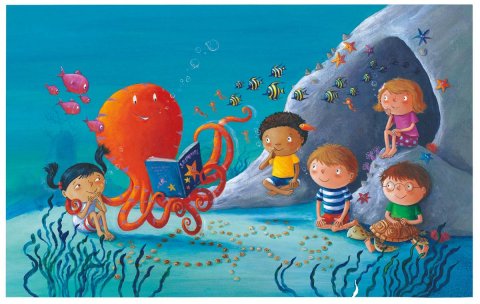 Octopus's Garden is brought to life by Ringo as a kid's picture book